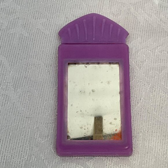 Vintage Purple Teasing Comb w/ Mirror Insert & Stainless‎ Steel Prongs - Picture 2 of 5